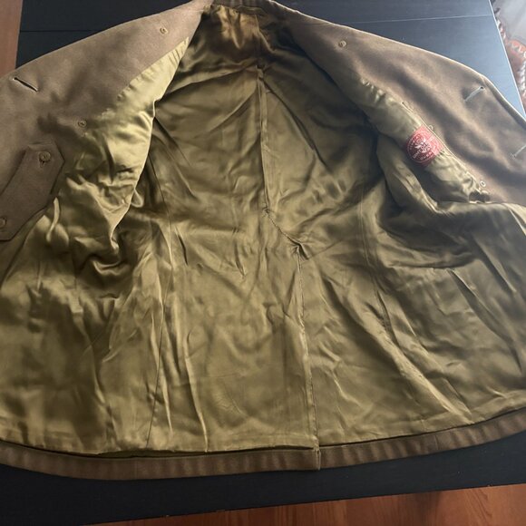 NEW Unworn WWII 1942 Army Officers Overcoat Wool Pea Coat Size 37R Short Mens S - Picture 4 of 9